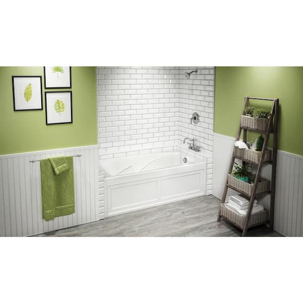 CETRA 60 in. x 32 in. Acrylic Rectangular Drop-in Reversible Soaking Bathtub in White CETRA 60 in. x 32 in. Acrylic Rectangular Drop-in Reversible Soaking Bathtub in White