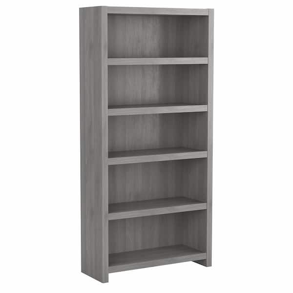 Bush Furniture Echo 31.61 in. Wide Modern Gray 5 Shelf Standard Bookcase