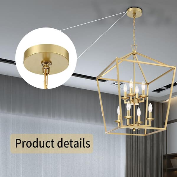Modland Light Pro 8-Light Soft Golden Finish Chandelier