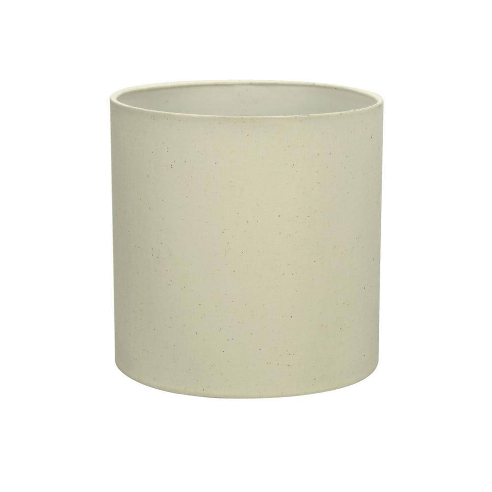 Aspen Creative 8'' Beige Cotton Drum Lamp Shade