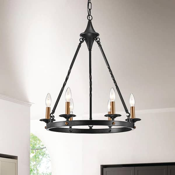 modern farmhouse round chandelier