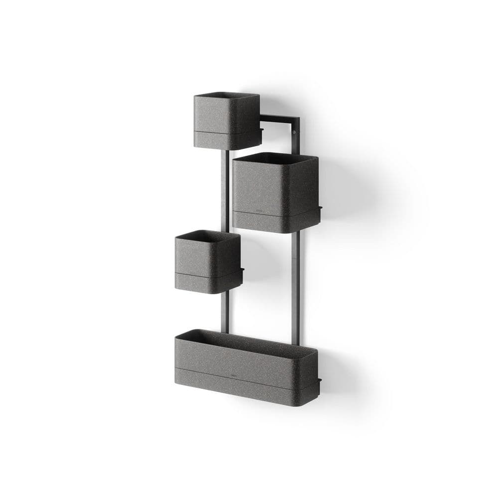 Black Rectangular Wall-Mounted Indoor/Outdoor Planter Box