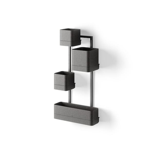 Umbra CUBIKO WALL PLANTER 14.12 x 7.25 x 28.5 in. POLYPROPYLENE BLACK
