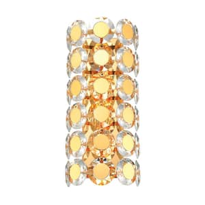 Perrene 2-Light Gold Wall Sconce