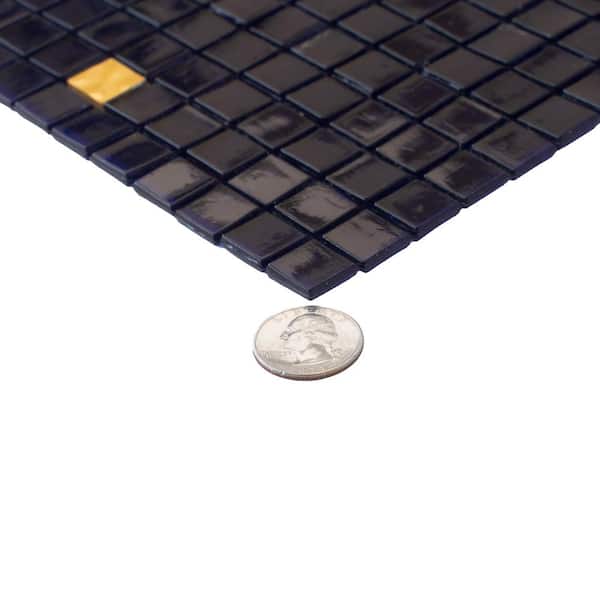 Apollo Tile Mingles 11.6 in. x 11.6 in. Glossy Dark Blue