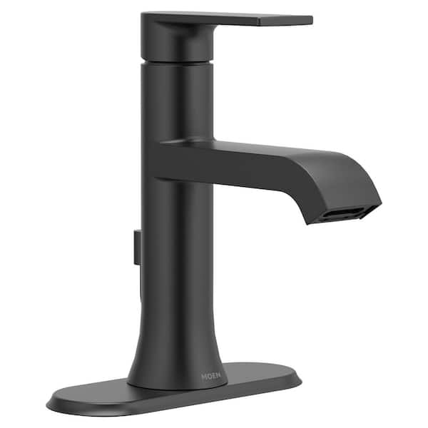 Genta LX Single Hole Single-Handle Bathroom Faucet with Drain Assembly in Matte Black