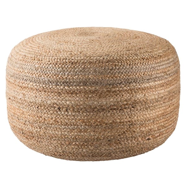 Jaipur Living Koa Solid Natural Cylinder Pouf