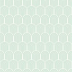 Retro Arch Mint Green Peel and Stick Wallpaper