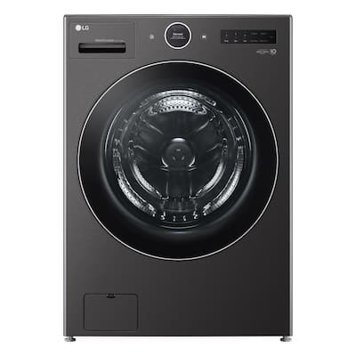 5.0 cu. ft. Mega Capacity Smart Front Load Electric All-in-One Washer Dryer Combo with TurboWash360 WiFi in Black Steel