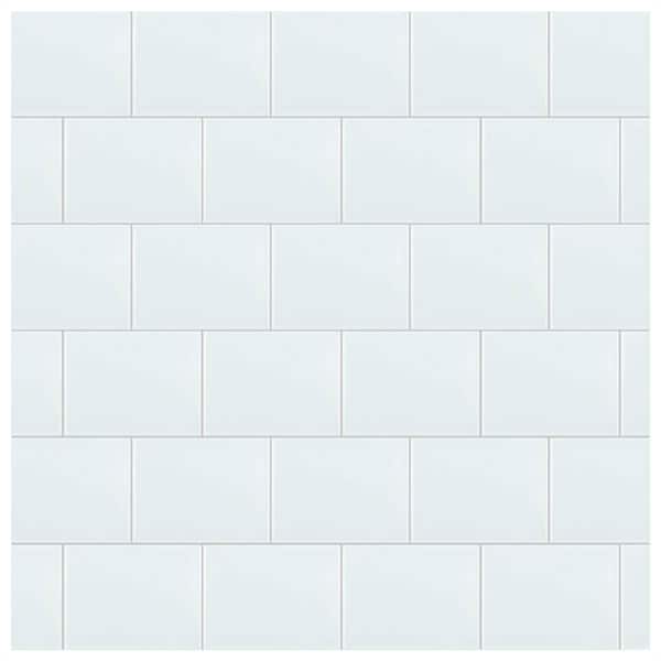 Merola Tile Park Retro White Ice 6 in. x 8 in. Ceramic Subway Wall Tile (9 sq. ft. / case)