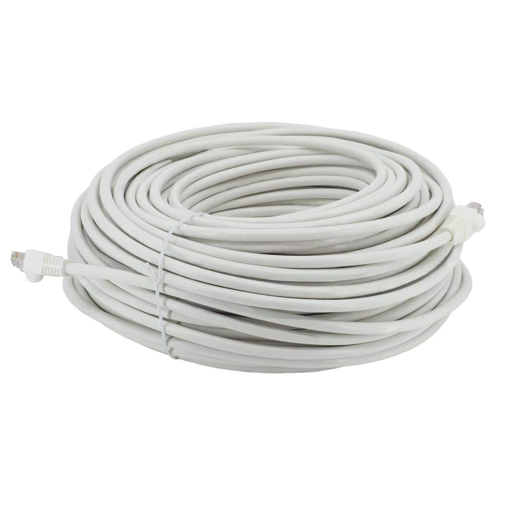 Cat6A ホワイト Commercial Electric CE 150 ft. Cat 6A UTP Patch Cable White 56150
