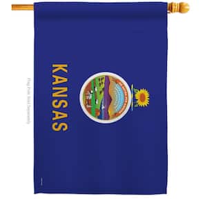 2.5 ft. x 4 ft. Polyester Kansas States 2-Sided House Flag Regional Decorative Horizontal Flags