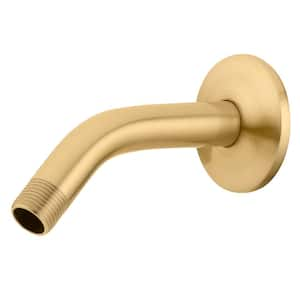 6 in. Shower Arm and Flange in Matte Gold