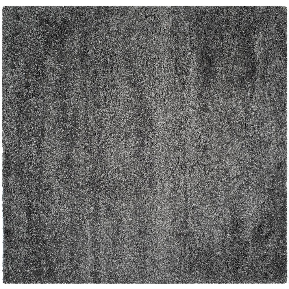 California Shag Dark Gray 7 ft. x 7 ft. Square Solid Area Rug price history on PriceWatchPro