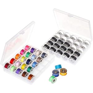 65-Piece, 27 Color Essential Sewing Thread Kit with Bobbin Case