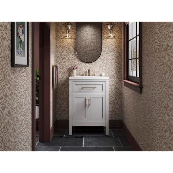 Essential 18 in. W x 36 in. H Oval Framed Wall Mount Bathroom Vanity Mirror in Matte Black
