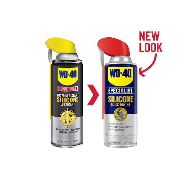 WD-40 Specialist Silicone Quick-Drying Lubricant with Smart Straw Spray  11-oz - Ultimate Lubrication, Long-lasting, Safe for Metal, Rubber, Vinyl