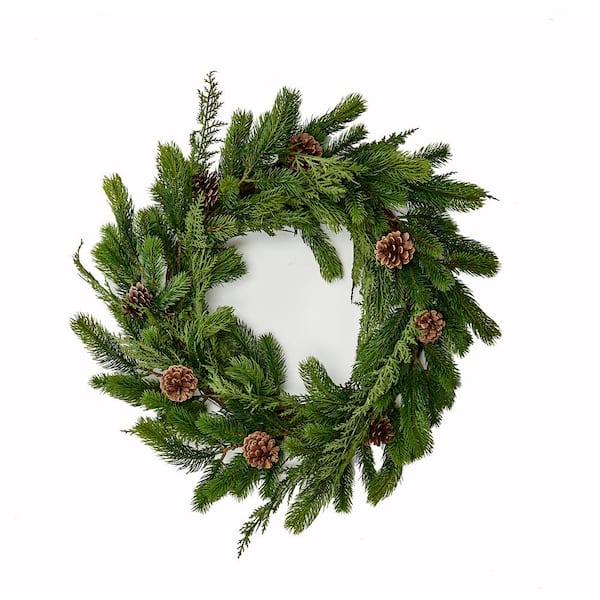 Worth Imports 22 in. Artificial Pine Cedar Wreath