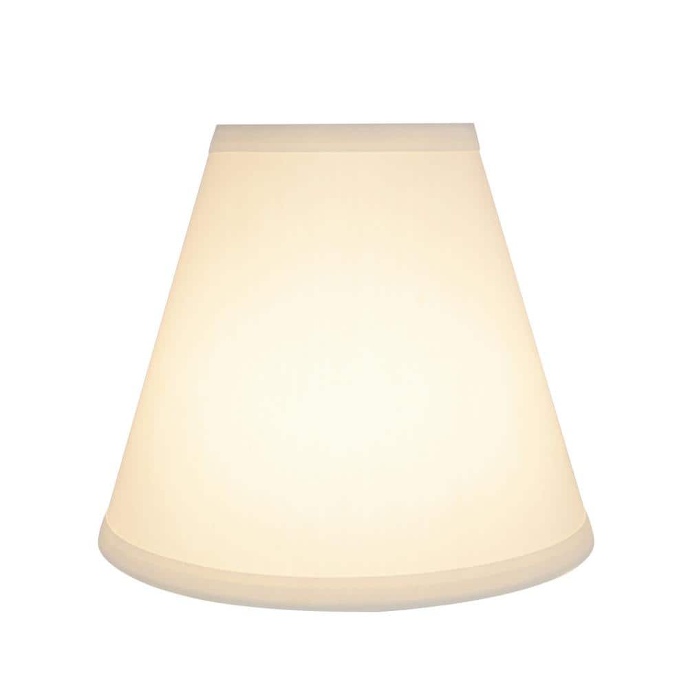 Off-White Tetoron Cotton Empire Lamp Shade, 8" Wide
