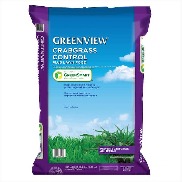 GreenView 40.5 lbs. Crabgrass Control Plus Lawn Food, Covers 15,000 sq. ft. (26-0-4)