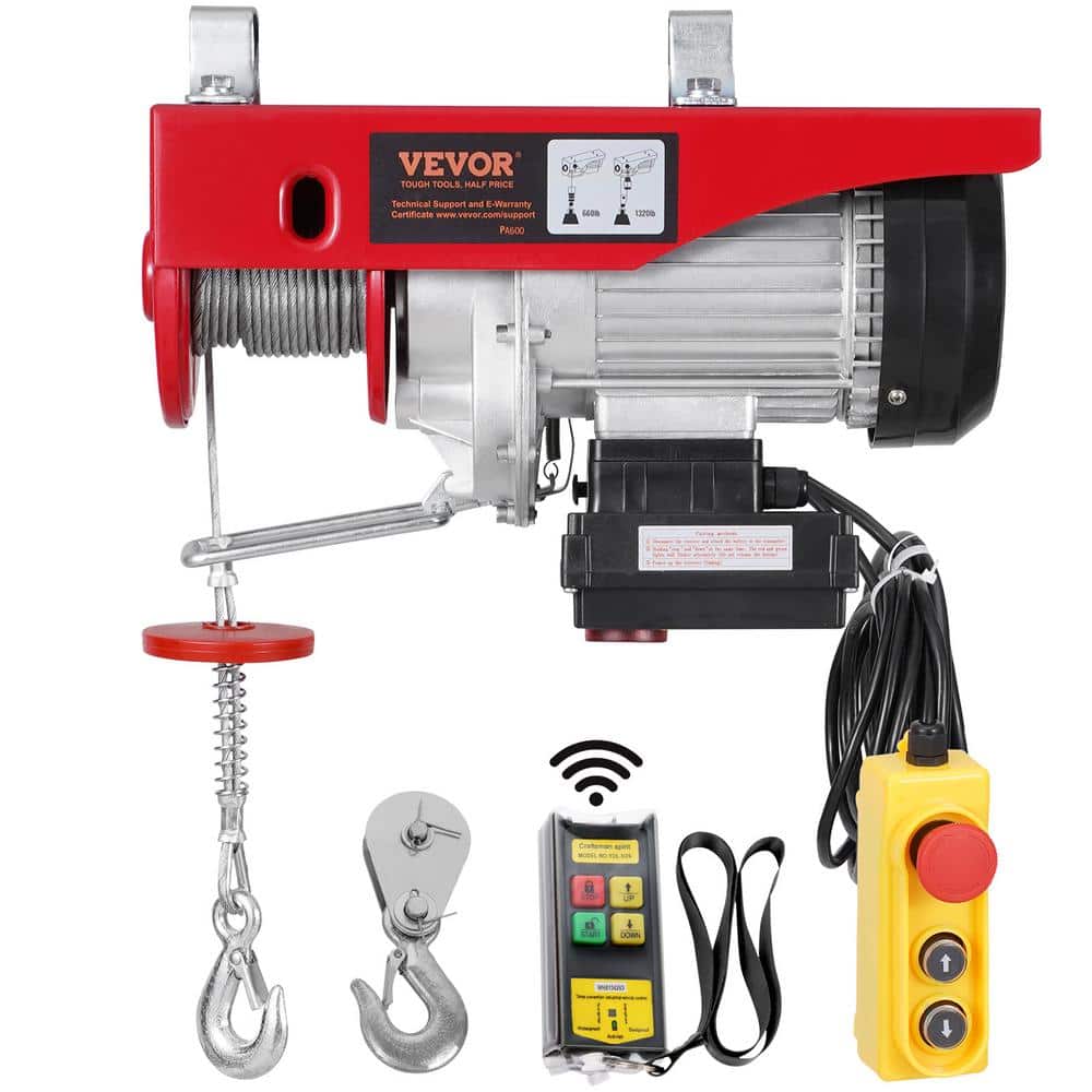 Electric Hoist, 1320 lbs. 120V Electric Winch with 328 ft. Wireless & 14 ft. Wired Remote Control, 40 ft. Lifting Height price history on PriceWatchPro