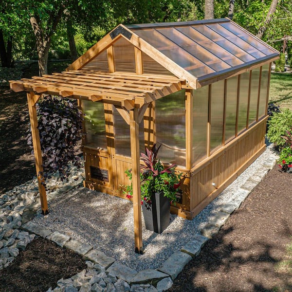 Backyard Discovery Bellerose 7.3 ft. W x 14.75 ft. L x 9.75 ft. H