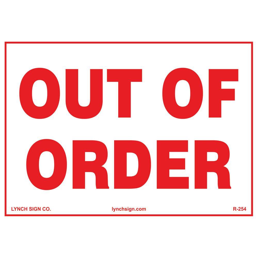 10 in. x 7 in. Out Of Order Sign Printed on More Durable Longer-Lasting Thicker Styrene Plastic. price history on PriceWatchPro