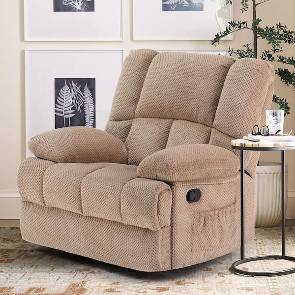 Lirago Camel Foam Recliner with ‎Arm Rest and Cushion, Ergonomic