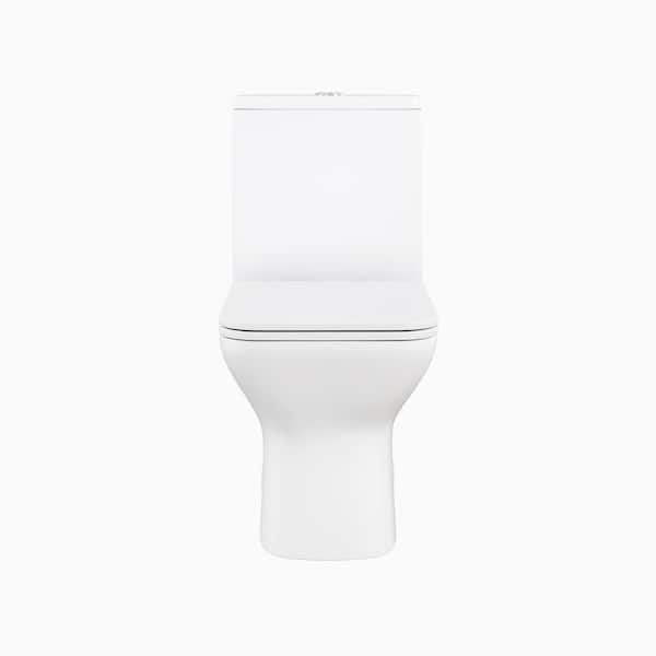 Swiss Madison Carre 1-Piece 1.1/1.6 GPF Dual Flush Square Toilet in Matte White