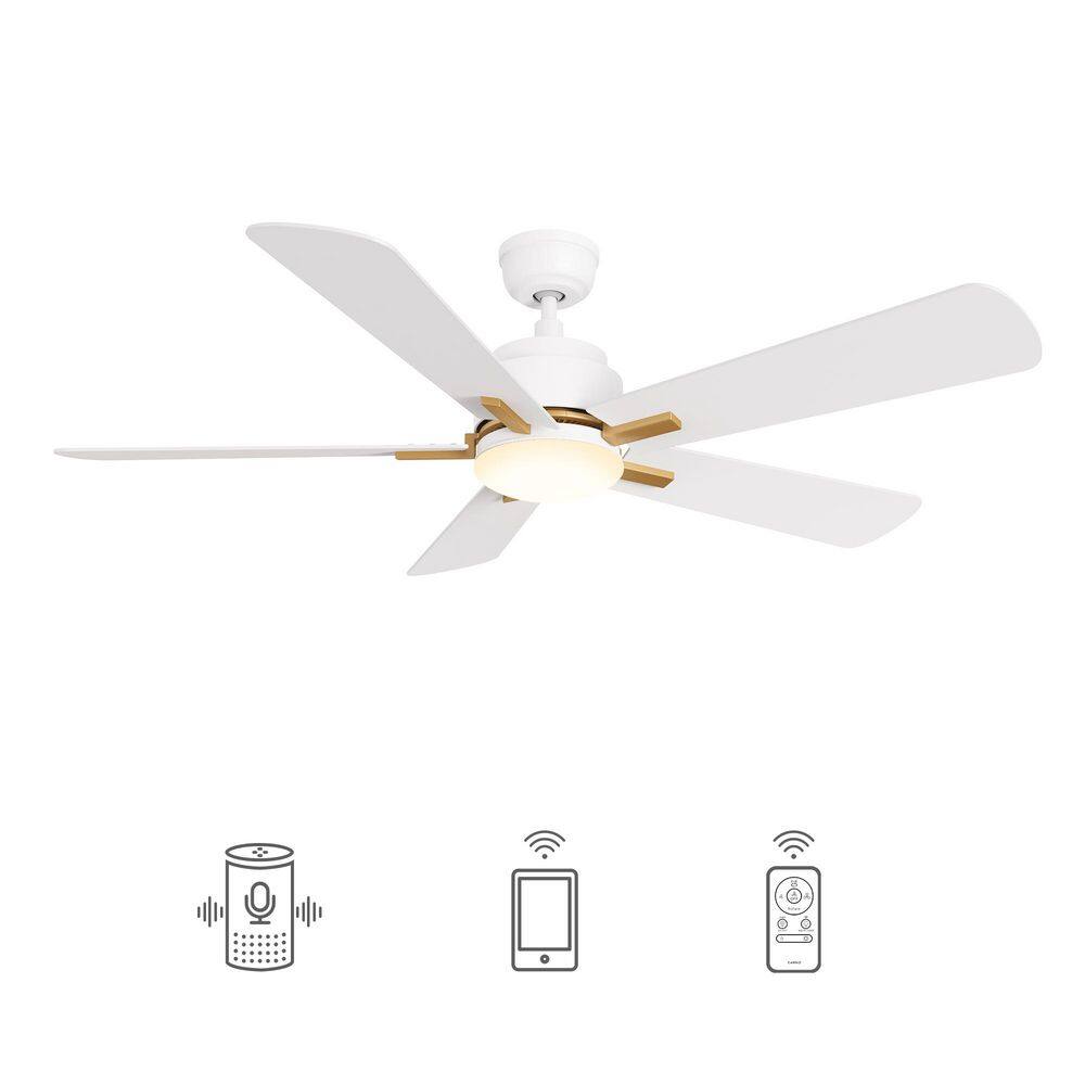 Apex 52 in. Integrated LED Indoor/Outdoor White Smart Ceiling Fan with Light and Remote, Works with Alexa/Google Home price history on PriceWatchPro