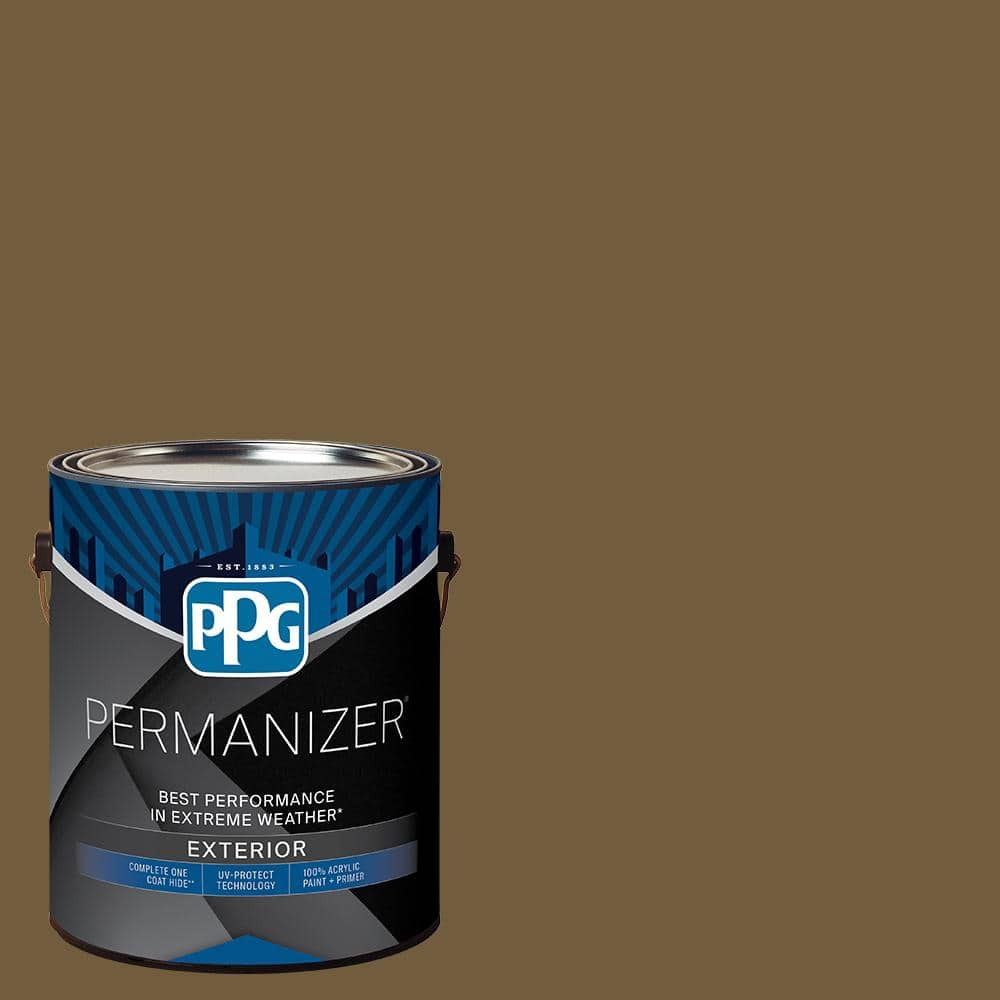 PERMANIZER 1 gal. PPG1098-7 Muddy River Satin Exterior Paint PPG1098 ...