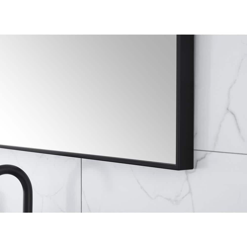 Elegant Gold 59'' Stainless Steel Rectangular Vanity Mirror