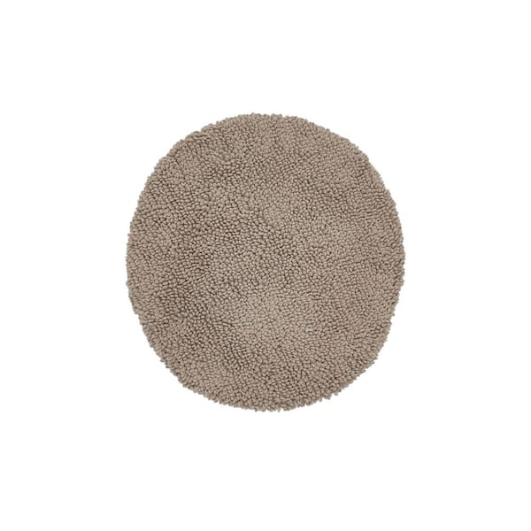 Better Trends Hugo Collection 18 in. x 20 in. Brown 100% Cotton Lid Cover Bath Rug