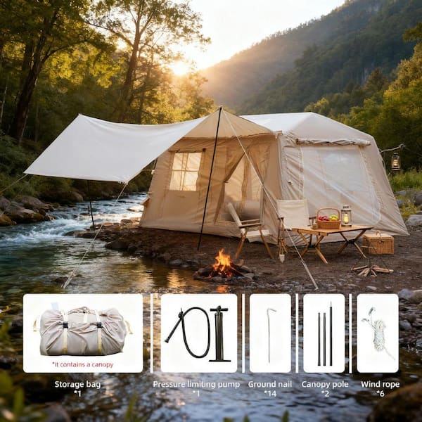 パーソンズフォーメン ドラッパーズ スリーピース セットアップ ライトベージュ TEINIE 13 ft x 9 ft Beige Inflatable Tents for Camping Blow Up