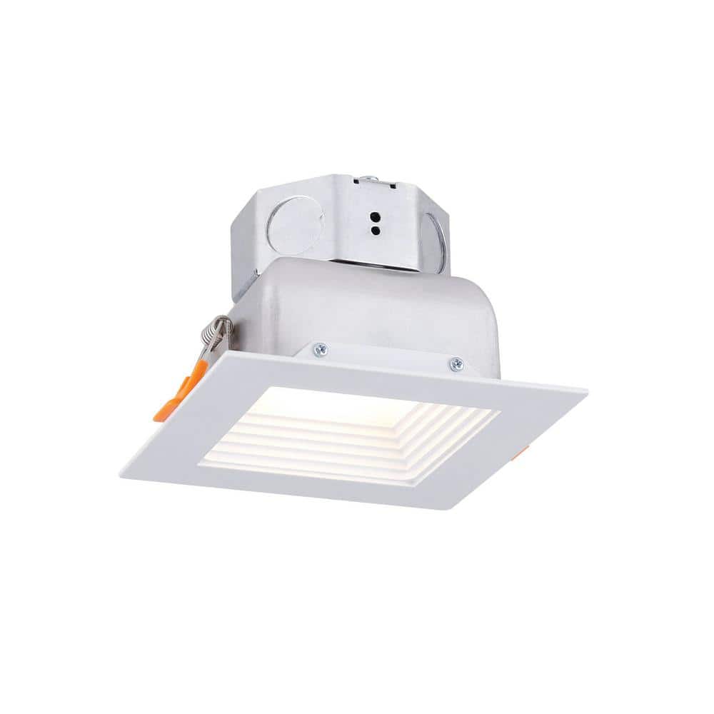 4 in. White New Construction IC Rated Recessed Integrated LED Trim Kit -  Amax Lighting, LED-BR4P-WT-SQ