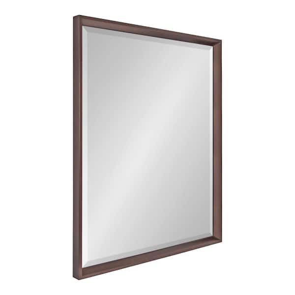 Kate and Laurel Calter 30 in. x 24 in. Classic Rectangle Framed Bronze Wall Accent Mirror