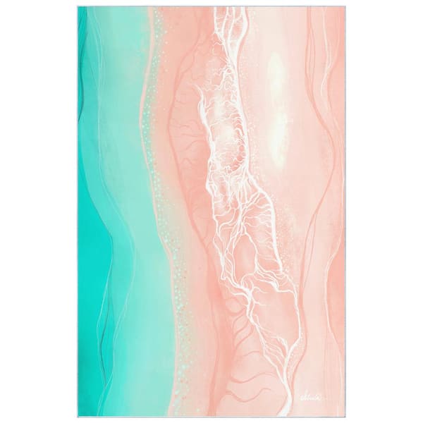 Multi-Colored 5 ft. x 8 ft. Ethereal Shore Washable Art Area Rug