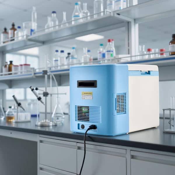 Ultra Low Temp Freezer, 15.4 in. 0.88 cu. ft. Retro Mini Refrigerator in White with Drawer Freezer and Digital Display