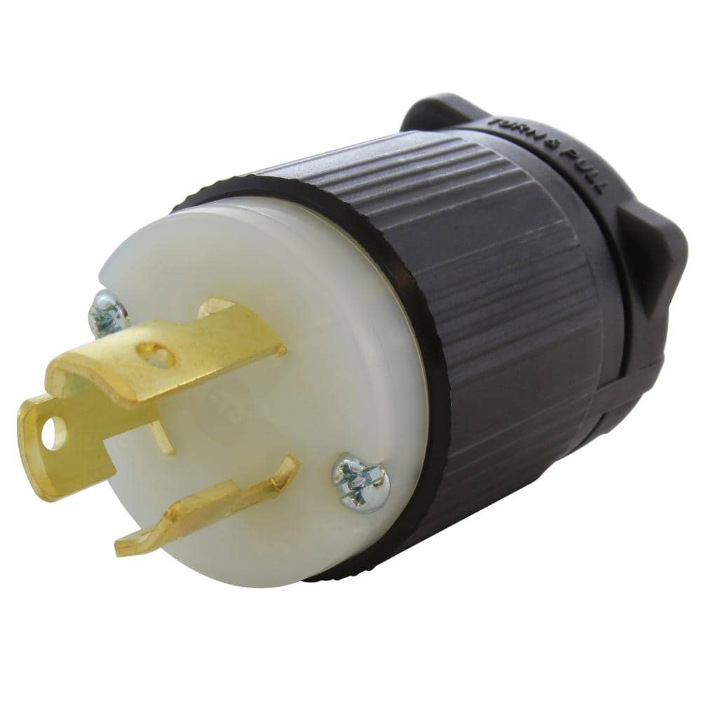 AC WORKS NEMA L715P 15 Amp 277Volt 3Prong Locking Male Plug with UL, CUL Approval ASL715P