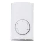 Single-Pole 22 Amp 120-Volt/240-Volt Wall-Mount Mechanical Non-Programmable Thermostat in White