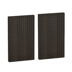 22 in H x 13.5 in W Pegboard Black Styrene One Sided Panel (2-Pieces per Box)