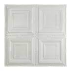 Syracuse 2 ft. x 2 ft. Nail-Up Tin Ceiling Tile in Matte White (case of 5)