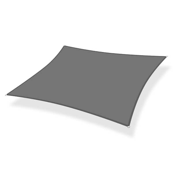 Shade&Beyond 16 ft. x 16 ft. 185 GSM Dark Gray Square Sun Shade Sail, for Patio Garden and Swimming Pool