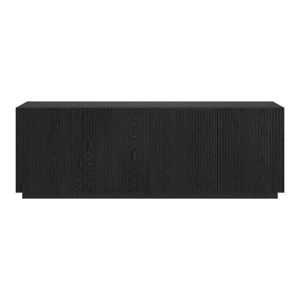 Halifax 70 in. Black Grain TV Stand Fits TV's up to 75 in.