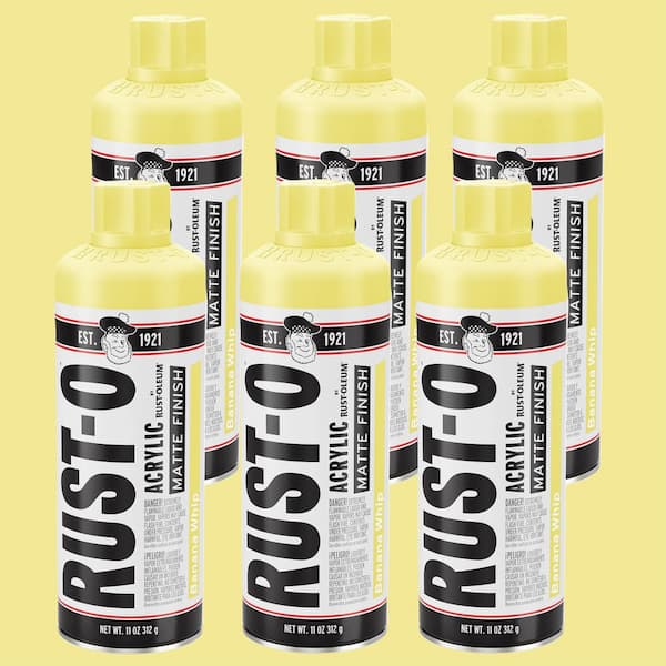 Unbranded 11 oz. Rust-O Matte Banana Whip Spray Paint (Case of 6)
