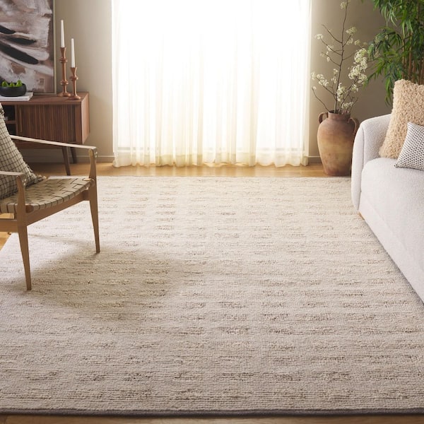 Natura 8 ft. x 10 ft. Beige Distressed Tile Area Rug