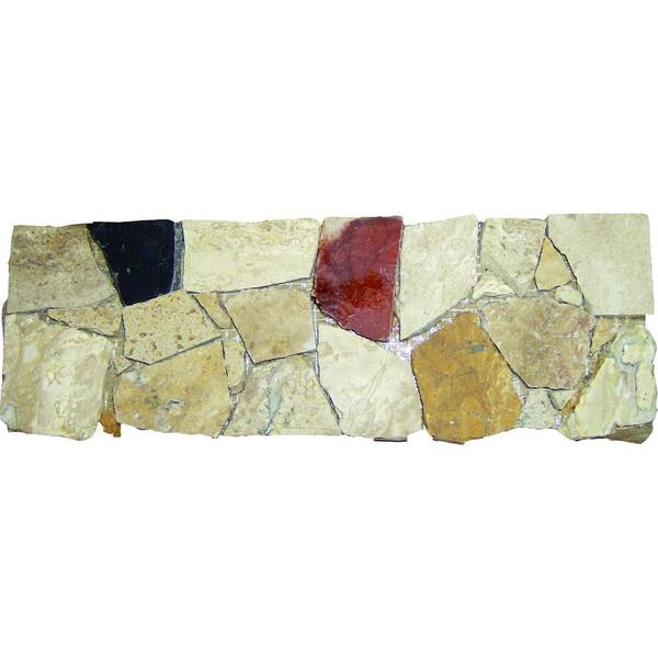 MSI Spanish Rock Strip 4 in. x 12 in. Marble Listello Floor and Wall Tile