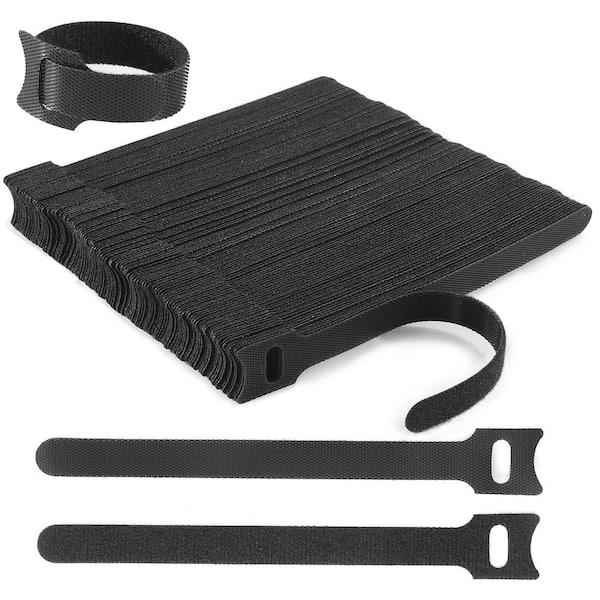 6 in. UV Resistant Nylon Cable Zip Tie Black 126-Pack Reusable for Cable Management and Wire Organization