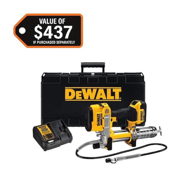 DEWALT 20V MAX Cordless 10,000 PSI Variable Speed Grease Gun, (1) 20V 4.0Ah Battery, and Charger