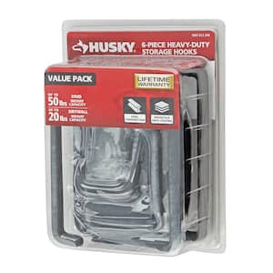 Heavy-Duty Wall-Mounted Storage Hooks 6-Piece Value-Pack